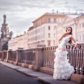 Фотосессия невесты на улице